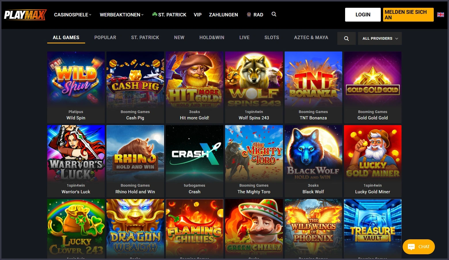 Entdecke die vollständige Slot-Sammlung bei Playmax Casino